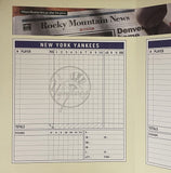 Pete Coors Signed 1995 Scorecard Rockies vs Yankees Beckett 45025