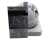 London Fletcher Signed Salute to Service Mini Helmet Commanders JSA 194007