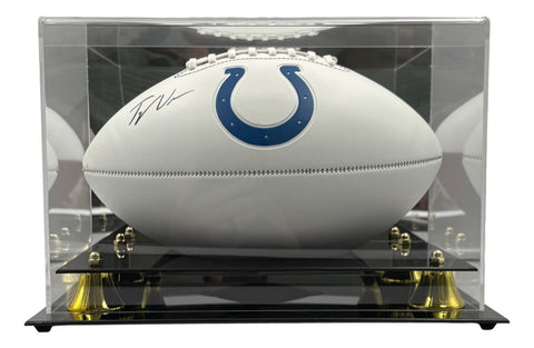 Tyler Warren Signed Indianapolis Colts Logo Football Fanatics w/ Case