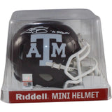 Johnny Manziel Autographed Texas A&M Mini Helmet Heisman Beckett Witness 58246
