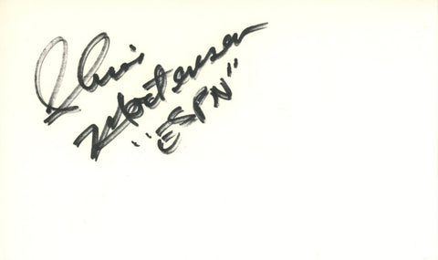 Chris Mortenson Autographed/Signed Index Card ESPN Beckett 45349