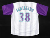 Curt Schilling Signed Arizona Diamondbacks (JSA) 3xWorld Series Champ / Pitcher
