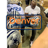 Emmitt Smith Autographed/Signed Dallas Cowboys SpeedFlex Helmet Beckett W 58493
