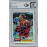 Randy Gradishar Autographed 1981 Topps #116 10 Grade Slabbed Card Beckett 50020