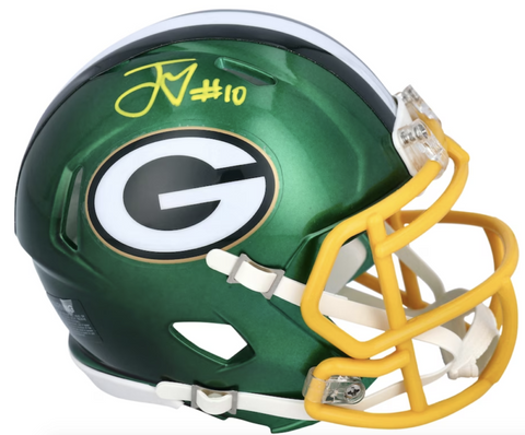 Jordan Love Autographed Green Bay Packers Flash Mini Speed Helmet Fanatics