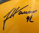 James Harrison Signed/Auto Steelers Full Size Gold Replica Helmet Beckett 155554