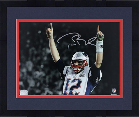 Framed Tom Brady New England Patriots Autographed 11" x 14" Spotlight Photograph