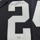 Framed Autographed/Signed Charles Woodson 35x39 Raiders M&N Jersey Fanatics COA