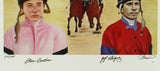 Steve Cauthen, Jorge Velasquez Signed Unframed Triple Crown Lithograph 274/1978