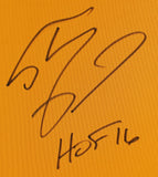 Shaquille O'Neal "HOF" Signed Yellow M&N 00-01 HWC Authentic Framed Jersey BAS W