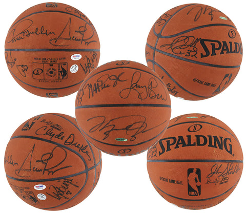1992 Dream Team (12) Jordan, Johnson, Bird, Barkley Signed Basketball BAS COA 1