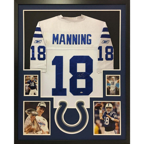 Peyton Manning Autographed Signed Framed Indianapolis Colts Jersey STEINER