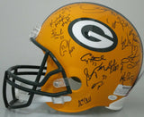 Packers SB XXXI TEAM Signed Replica Helmet AUTO w/ 32+ Sigs BRETT FAVRE + JSA