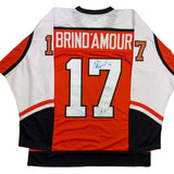 Autographed/Signed Rod Brind'Amour Philadelphia Orange Hockey Jersey Beckett COA
