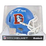Shannon Sharpe Autographed Denver Broncos TB 75-96 Mini Helmet Beckett 50799