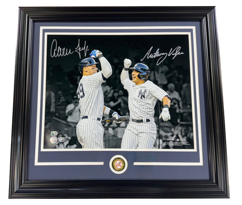 Aaron Judge & Anthony Volpe Yankees Signed 16x20 Photo Framed Auto Fanatics COA