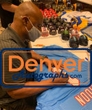 Warren Moon Autographed/Signed Pro Style Blue XL Jersey HOF BAS 31158