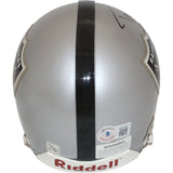 Dave Casper & Bob Golic Signed Raiders VSR4 Replica Mini Helmet BAS 44153