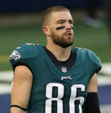 Zach Ertz Signed Philadelphia Eagles Jersey (Radtke) Super Bowl LII Champ T.E.