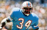 Earl Campbell Signed Houston Oilers Mini Helmet (Beckett) 5xPro Bowl R.B.