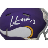 Cris Carter Autographed/Signed Minnesota Vikings Mini Helmet HOF Beckett 46730
