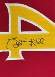 FRAMED Autographed/Signed SPUD WEBB 35x39 Atlanta Red Jersey JSA COA Auto