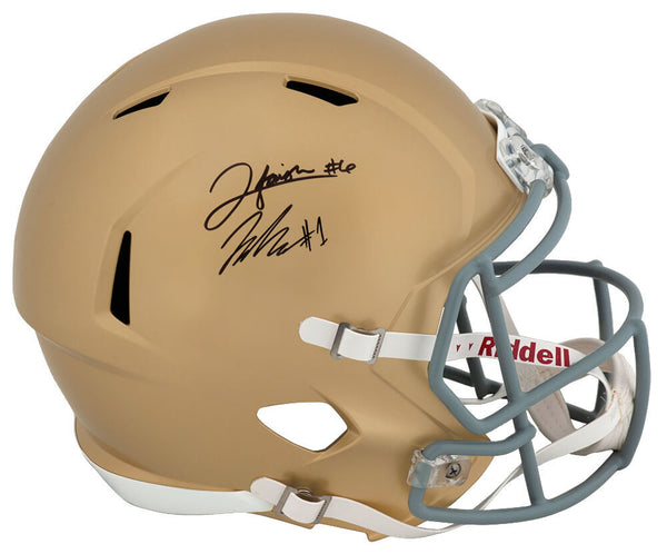 Jordan Faison & Jaden Greathouse Signed Notre Dame F/S Rep Helmet - (SS COA)