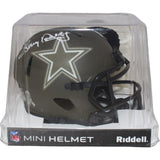 Tony Dorsett Signed Dallas Cowboys Salute 22 Mini Helmet Beckett 40967