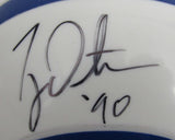 Ty Detmer Signed/Autographed White BYU Cougars Mini Football Helmet JSA 213118