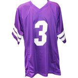 Dylan Edwards Autographed/Signed College Style sz XL Purple Jersey Beckett 50307