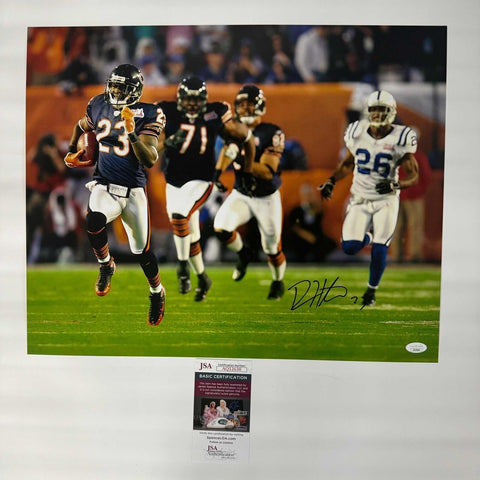 Autographed/Signed Devin Hester Chicago Bears 16x20 Football Photo JSA COA #2