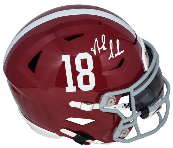 NICK SABAN AUTOGRAPHED ALABAMA CRIMSON TIDE SPEEDFLEX MIDI HELMET JSA