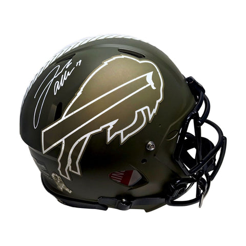 Josh Allen Autographed Bills Salute to Service Full Size Authentic Helmet - BAS
