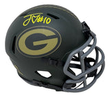 Jordan Love Signed Green Bay Packers Salute To Service Mini Speed Helmet BAS