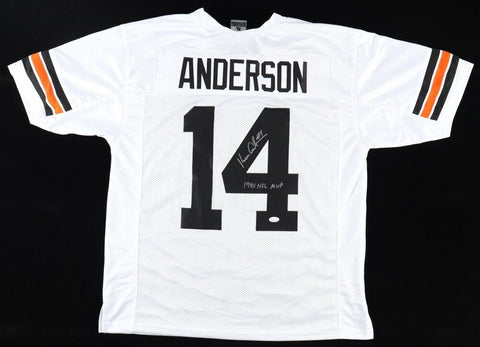 Ken Anderson Signed Cincinnati Bengals White Jersey Inscribed 1981 NFL MVP (JSA)