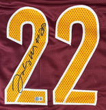 Jacory Croskey-Merritt Washington Signed Burgundy Football Jersey BAS