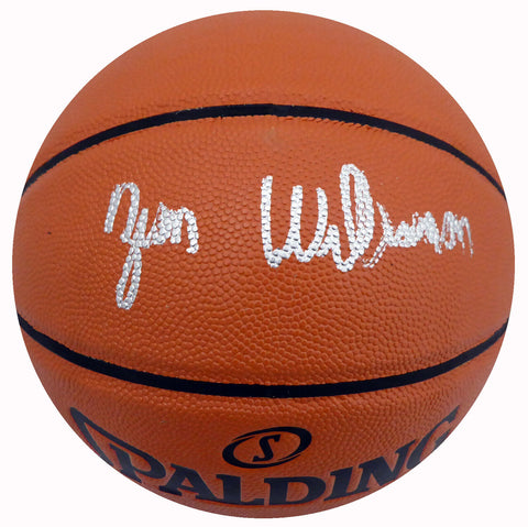ZION WILLIAMSON AUTOGRAPHED SPALDING I/O BASKETBALL PELICANS FANATICS 185089