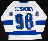 Mikhail Sergachev Signed Tampa Bay Lightning Jersey "2x SC Champ" (JSA Defense