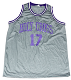 BOB COUSY AUTOGRAPHED HOLY CROSS CRUSADERS #17 BASKETBALL JERSEY BECKETT