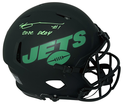 AHMAD SAUCE GARDNER SIGNED NEW YORK JETS ECLIPSE AUTHENTIC HELMET W/ 2022 DROY