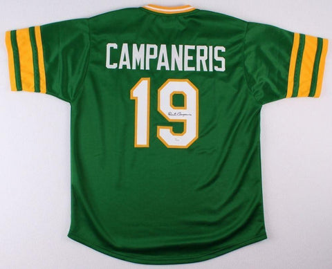Bert Campaneris Signed Athletics Jersey (JSA) 3xWorld Series champion 1972-1974