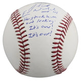 Rangers Eric Nadel & Josh Sborz Signed 2023 WS Logo OML Baseball BAS Fanatics