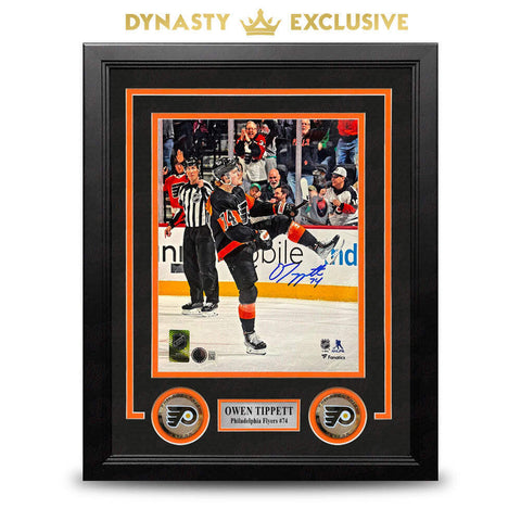 Owen Tippett Goal Philadelphia Flyers Autographed 8x10 Framed Photo Beckett