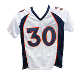 Terrell Davis Autographed/Signed Pro Style XL White Jersey Beckett 41016