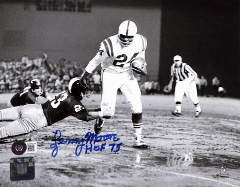 Lenny Moore Autographed Baltimore Colts 8x10 Photo Beckett 44506
