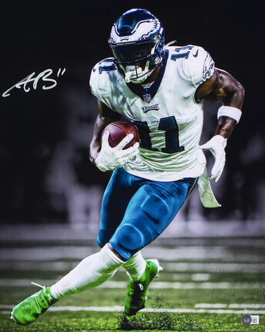 AJ Brown Signed 16x20 Philadelphia Eagles Vertical Spotlight Photo BAS ITP