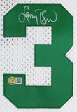 Celtics Larry Bird Signed 1985 White M&N HWC Swingman Framed Jersey BAS Wit 2