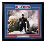 Chris Evans Signed Framed 16x20 Captain America Kneel Photo 2 BAS LOA