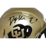 Dylan Edwards Signed Colorado Buffaloes Gold Mini Helmet BAS 42738