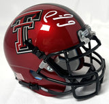 Patrick Mahomes II Autographed Texas Tech Speed Mini Helmet - Beckett Holo